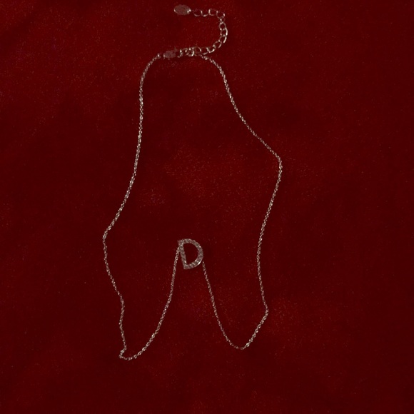 Jewelry - D initial Rhodium necklace